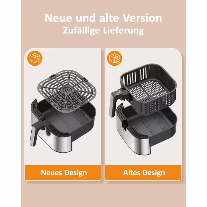 Innsky Hot Air Fryer 5.5L XXL, 1700W Hot Air Fryer with Digital LED Touchscreen and 7 Programs, Preheat & Keep Warm & Defrost, Airfryer Fryer Without Oil with Recipe Book in German Silver