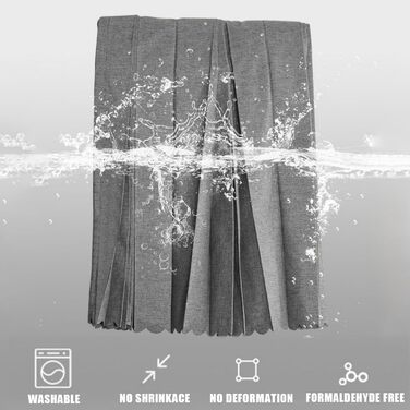 Зручний душовий завіс з льону, вологостійкий, сірий, 120x200 см. Анти-пліснявий, з магнітним кріпленням