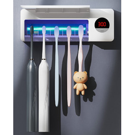 Стерилізатор зубних щіток DSHOW UV з таймером, бездротовий, настінний, 2000mAh, білий