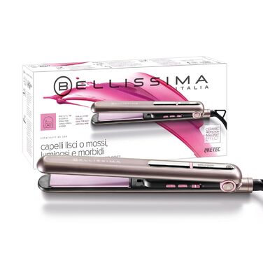 Плойка для волосся Bellissima Creativity B9 300 – створення прямих та хвилястих зачісок, керамічне покриття, сіро-фіолетовий колір, регулювання температури 150-230°C, швидкий нагрів