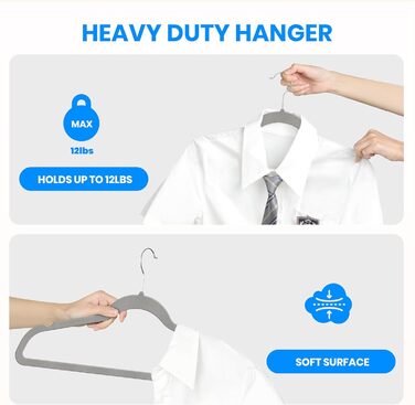 Плечики для одягу YSSOA, 50 шт., з антиковзаючою поверхнею, обертовий гачок 360°, стандартні, білі