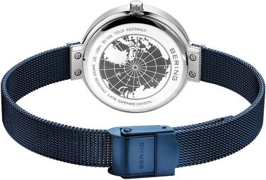 Годинник Bering для жінок Solar | Сонячний годинник на зап'ястя 31 мм з корпусом та циферблатом з нержавіючої сталі | Браслет Milanais | Сапфірове скло | 5 ATM | 14631 14631-307