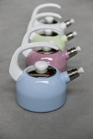 Riess, 0543-118, Flötenkessel Plus, CLASSIC- NILGRÜN, Capacity 2 Liters, triple enameled, Enamel, green, Induction