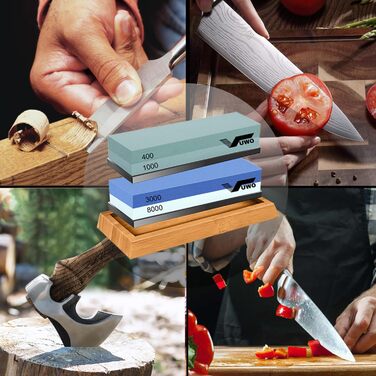 Набір для заточування ножів Vuwo 2-в-1: 400/1000 грінь. З антиковзким тримачем