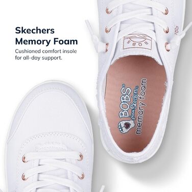 Жіночі кросівки Skechers Bobs B, білі, 40 EU, бавовна