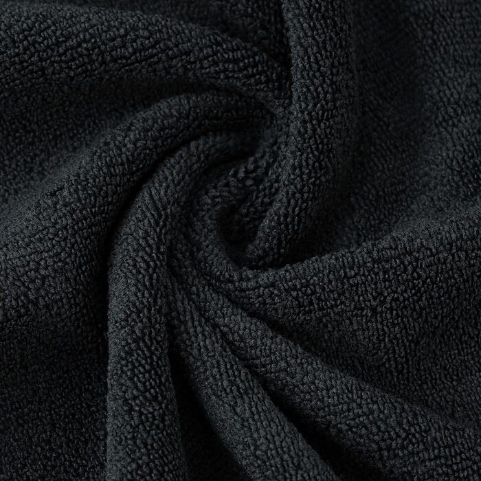 Рушники для перукарів Polyte - мікрофібра, швидковисихаючі, безворсові, 50x101 см, 2 шт. (Чорний)