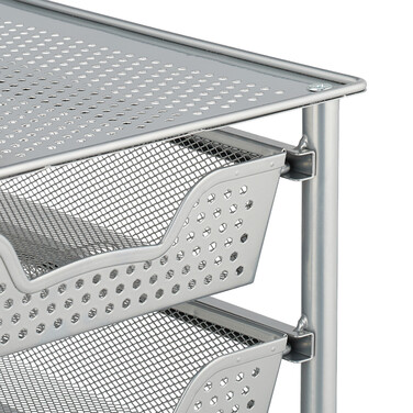 Relaxdays Drawer Unit with 3 Basket Pull-outs