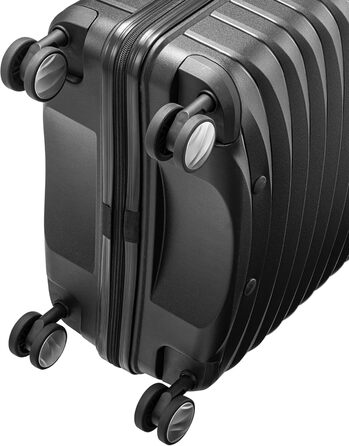 Набір валіз Zelsius 4 шт., чорний | Чотири валізи з жорстким корпусом, TSA замком, подвійними колесами та внутрішнім роздільником | Валізи ручної поклажі, набір валіз з жорстким корпусом 4 шт., велика валіза, дорожній набір