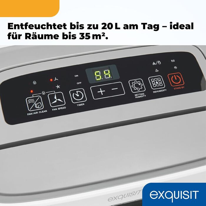 Зволожувач повітря Exquisit LE 2055 - 5.5 л, 400 Вт, 180 м³/год, таймер, захист від дітей, функція авторестарту