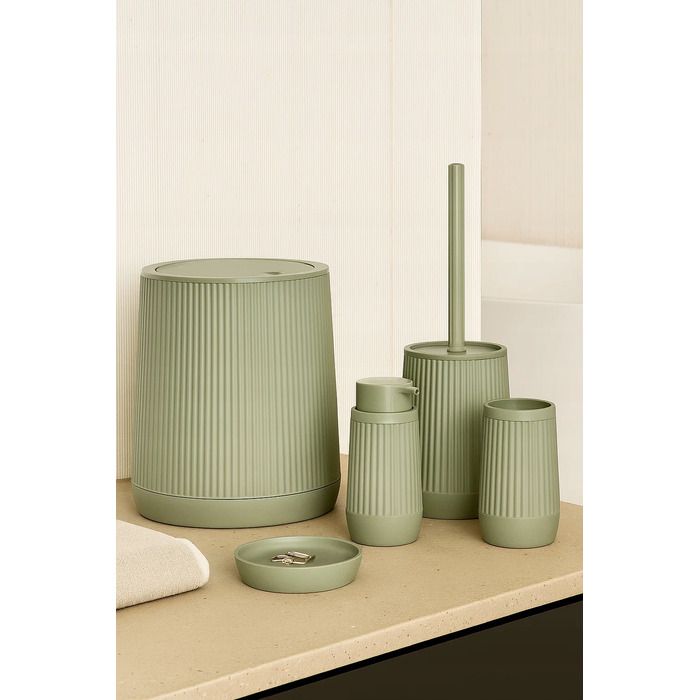 Набір аксесуарів для ванної кімнати Okyanus, 5 предметів, зелений