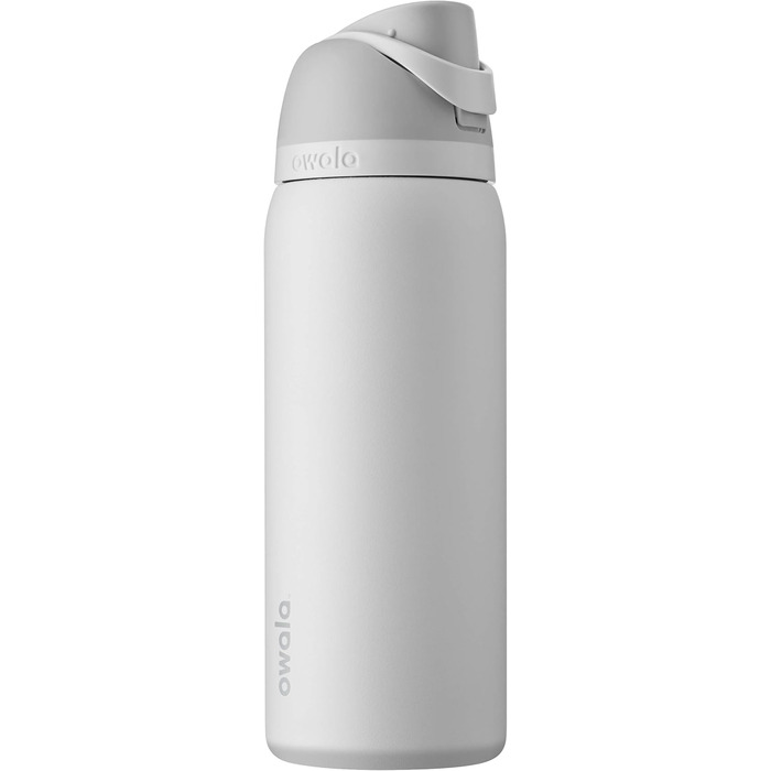 Owala FreeSip Insulated Stainless Steel Water Bottle with Straw for Sports and Travel, BPA-Free, 1.2 L, Dreamy Field (946 ml, Shy Marshmallow)