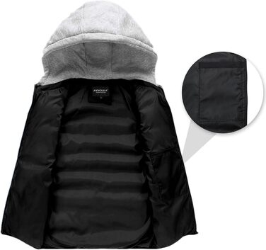 Чоловіча жилетка Steppweste з капюшоном та еластичними рукавами для активного відпочинку, чорна (M)