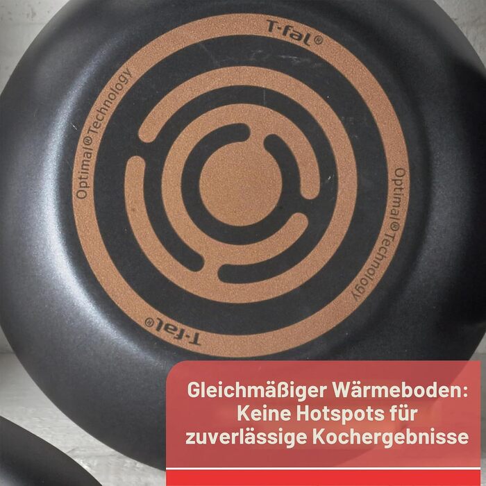 Набір антипригарного посуду T-fal Signature, 12 предметів, термостійкий до 350°C, каструлі та сковорідки, чорний