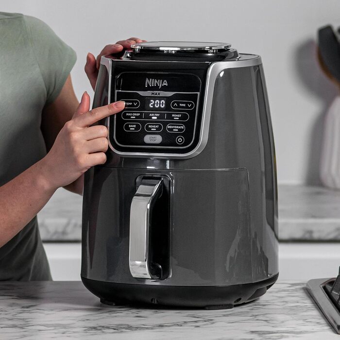 Фритюрниця повітряна Ninja Air Fryer MAX 5.2L, сіра та чорна, AF160EU, 6-в-1
