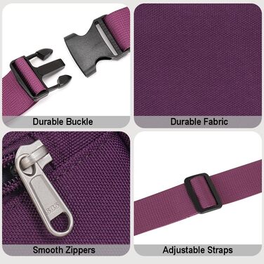 Поясна сумка на пояс для чоловіків та жінок, спортивна, для подорожей, прогулянок з собакою, на відкритий простір (фіолетовий)