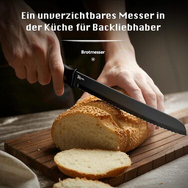 Набір ножів кухарських 7 предметів з бруском, чорний: ніж, ніж кухарський, ніж для овочів, ножиці, підставка для ножів