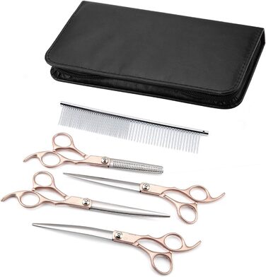 Ножиці для собак Geib - розріджуючі, ліва рука, набір 22 шт. Професійний набір для грумінгу