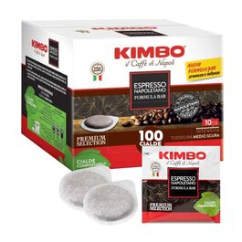 Кавові пади Kimbo Espresso Napoletano ESE 44 мм, інтенсивний італійський еспресо, темне обсмаження, 100 шт.