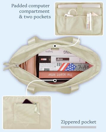 Laptop Bag for Men, Waterproof Shoulder Bag with 40.6 cm Computer Compartment for Work, School, Travel, Violet (M, Khaki)