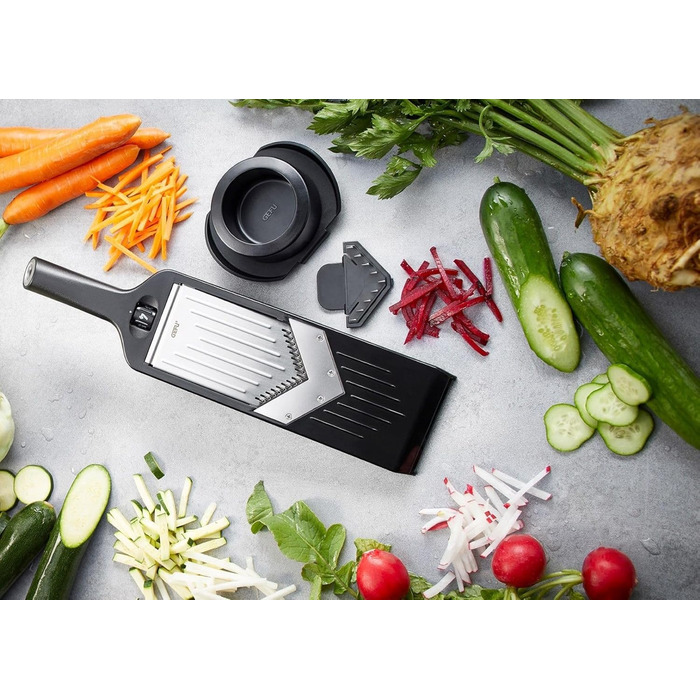 GEFU V-Hobel Julienne: для ідеальних овочевих та фруктових слайсів та жульєнів (Violi 2.0, керамічний ніж)