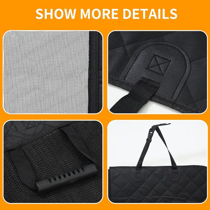 Захист для заднього сидіння автомобіля для собак, водовідштовхувальний, неслизький, з боковинами та віконцем, 137 x 147 см