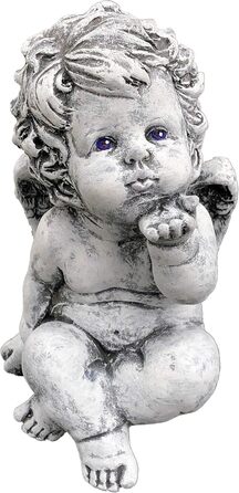 stoneandstyle Steinfigur Angel, little angel figurine, solid stone casting, frost and weather resistant up to -30°C