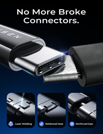 Кабель USB-C на USB-C 1м + 2м, 2 шт. LISEN 240W, для Samsung Galaxy S24 Ultra, MacBook Pro/Air, iPhone 17/16/15 Pro, iPad Pro/Air, чорний