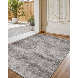 Килимок для дому COLOR&GEOMETRY 60x90 см з неслизьким покриттям TPE, сірий (Rechteckig)