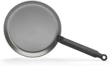 Млинцева сковорода de Buyer Carbone Plus, важка, з вуглецевої сталі, 24 см, срібляста