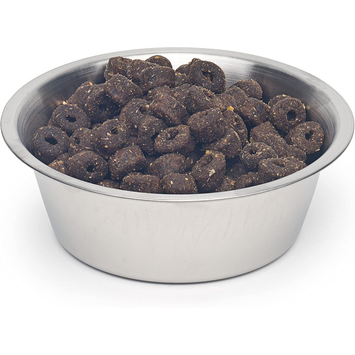 Яська - високоякісний миска для собак з нержавіючої сталі, миска для корму та води, придатна для миття в посудомийній машині, годівниця (1x S / 0,9 л / 17,5 см)