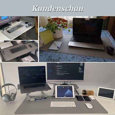 Килимок для столу Sevenpers 80x40 см з PU-шкіри, захист столу, неслизький, для офісу та дому