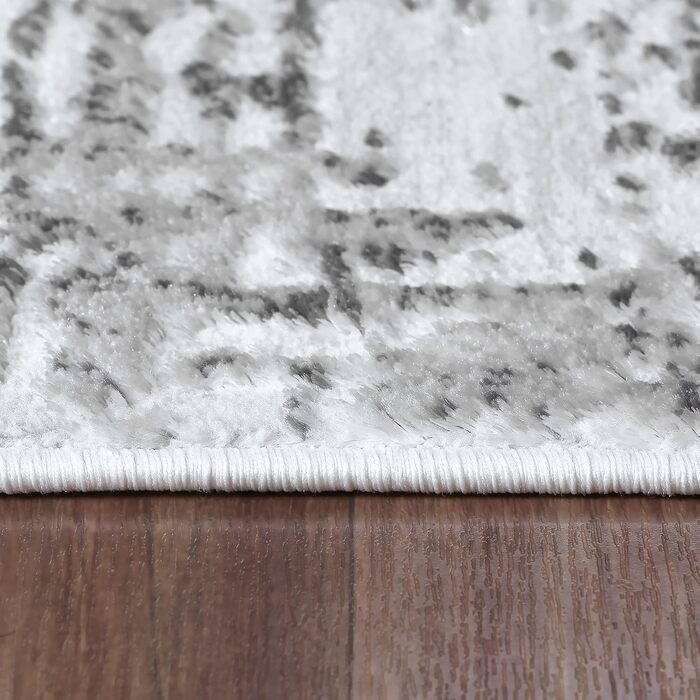 Килимок для вітальні SANAT Harmony - короткий ворс, 120x160 см, світло-сірий, сертифікат Öko-Tex 100, підходить для вітальні, передпокою, їдальні, спальні, кухні та дитячої кімнати