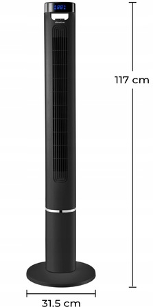 Колонний вентилятор Climative Fresh ION TF-46SBI, чорний