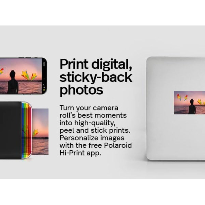 Polaroid Hi-Print 2-ге покоління: Bluetooth-принтер для фотографій 2x3 дюйми (білий) + плівковий пакет (20 шт.)