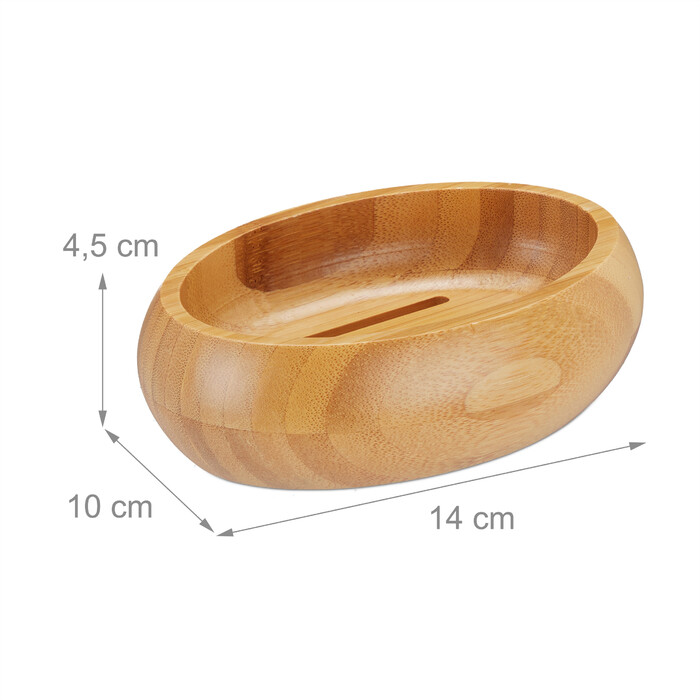 Relaxdays Soap Dish Bamboo
