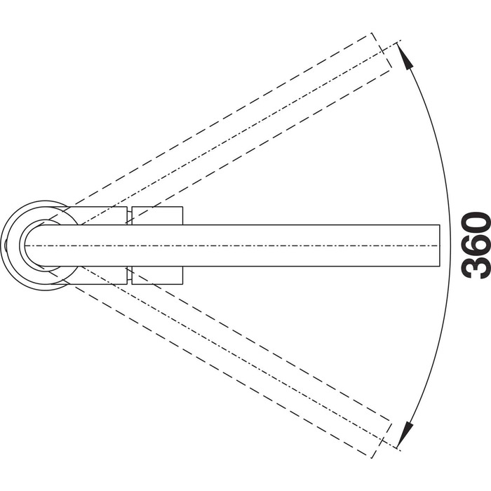 Змішувач кухонний BLANCO MILA хром | Високий тиск | Захист від зворотного потоку | Керамічний картридж | Захист якості води та економія води | Розміри: 10,5x25,5x27 см | Вивід - трубка