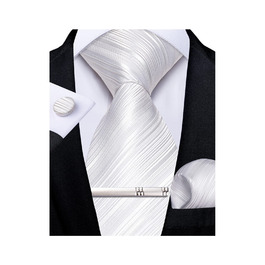 Мужской шелковый галстук и платок в нагрудный карман DiBanGu - набор для торжественных мероприятий
