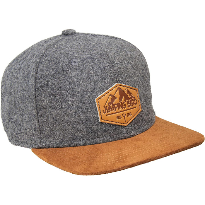 Кепка бейсболка Jumping Bird • Фільц, унісекс, регульована • Темно-сіра