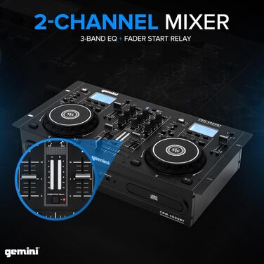 DJ-плеєр Gemini CDM4000BT з Bluetooth та USB: подвійний CD-плеєр для диджеїв