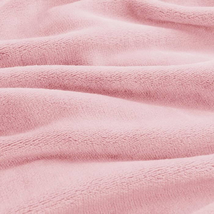 CozyLux пухнаста ковдра для дивана 150x200 см - тепла, м'яка, легка, для 4 сезонів. Ковдра для дивана/ліжка/крісла, флісова ковдра 150x200 см (130x150 см, Рожева)