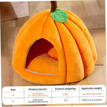 Кішка Будинок-Печера на Хелловін: Форма Гарбуза, Тепла та Зручна Печера для Кота