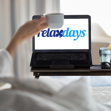 Relaxdays Bamboo Laptop Table, Dark Brown