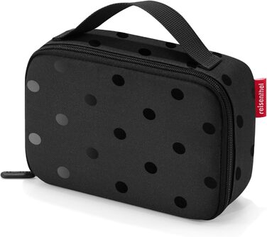 Термосумка Reisenthel Thermocase – компактна сумка-холодильник для косметики, ліків, перекусів та іншого – з водонепроникного матеріалу (Glossy Dots Black)