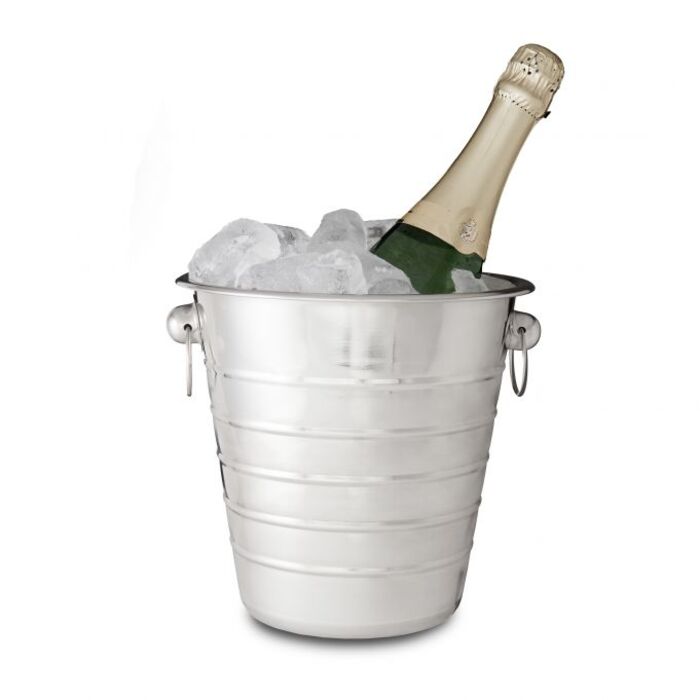 Relaxdays Stainless Steel Champagne Cooler with Handles