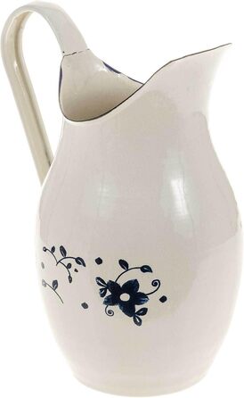 SIDCO Large Enamel Jug, Enamel Can, Water Jug, Water Can, Vintage Shabby Chic Flower Design