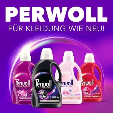 Рідкий пральний засіб Perwoll Renew Black для темного одягу, відновлення кольору та волокон, 80 прань