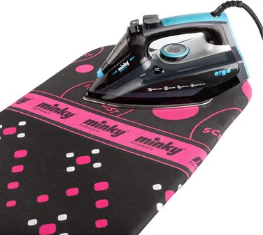 Гладильна дошка Minky Extra широка з підставкою для парогенератора, чорна (велика, компактна) HH40707103K