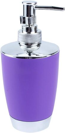 Bathroom and Toilet Set, 6-Piece Bathroom Accessory Set, with Cup, Toothbrush Holder, Soup Holder, Hand Sanitizer Bottle, Trash Can, Toilet Brush (Purple)