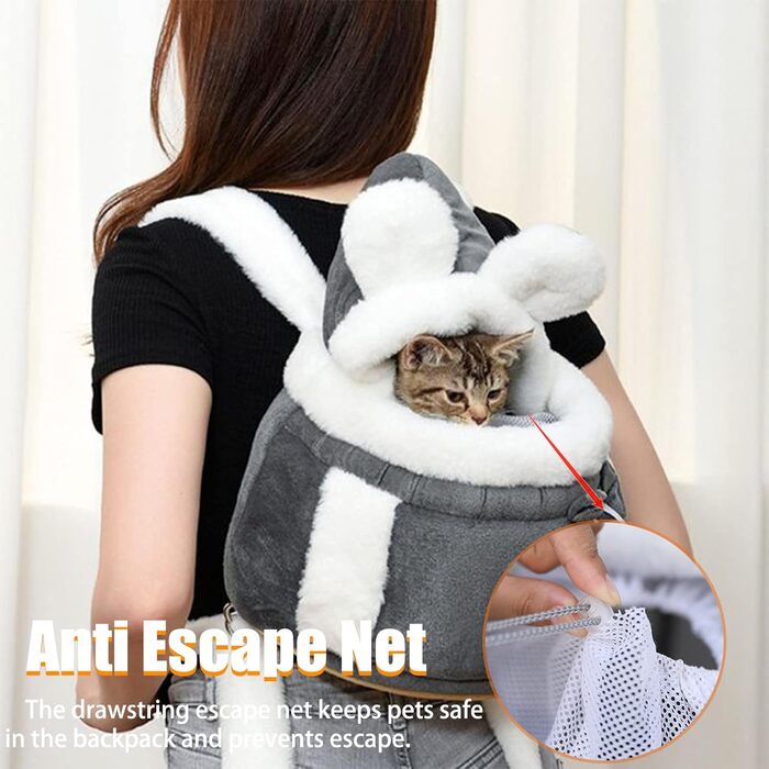 Рюкзак для кота/маленької собаки - теплий, м'який, дихаючий, для подорожей та прогулянок