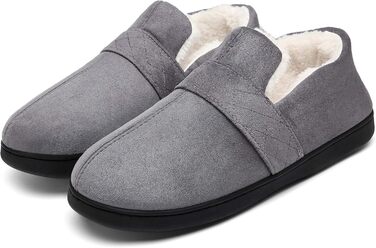 Тапочки халатні Mishansha Herren Winter з підкладкою Memory Foam, сірий Kadettengrau, розмір 39-48